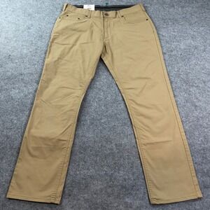 Member's Mark Mason Straight Fit 5 Pocket Pant Mens Chino Pants 36 x 32 Green